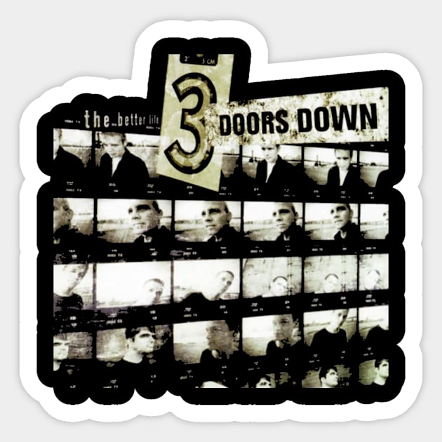 3 DOORS DOWN MERCH VTG Sticker by jjava4028